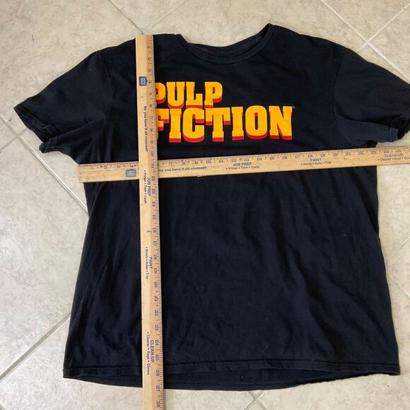 Pulp Fiction Shirt Mens Large XL Black Short Sleeve Crew Neck Movie Tee Adults - Picture 4 of 5